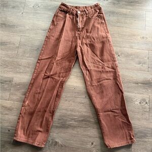 High Waist Brown Jean